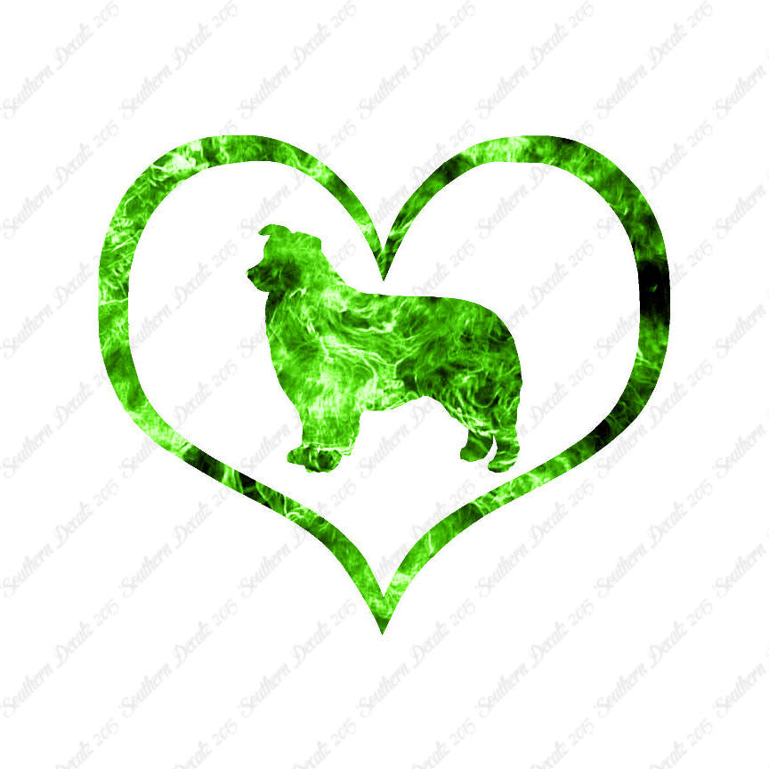 Border Collie Dog Heart Love