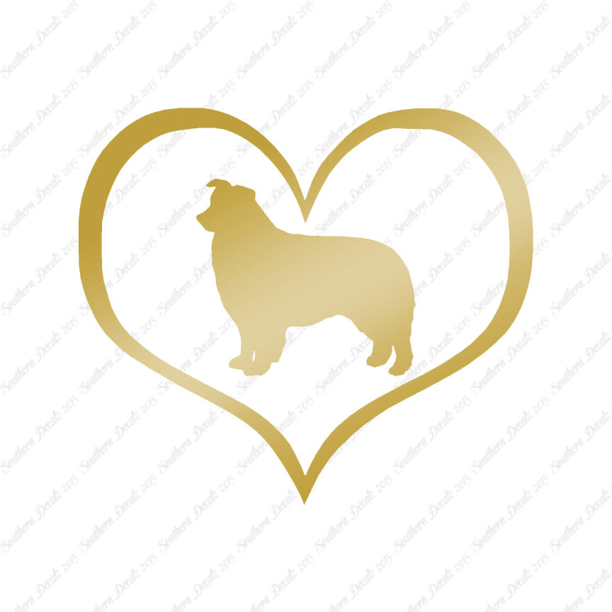 Border Collie Dog Heart Love