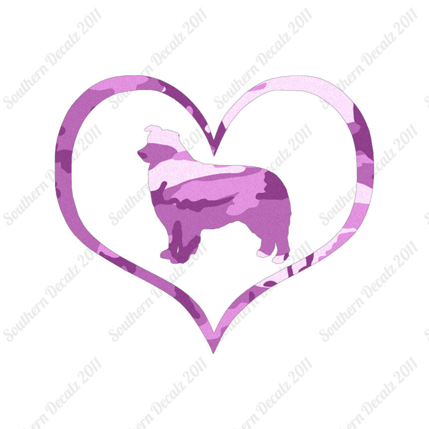 Border Collie Dog Heart Love