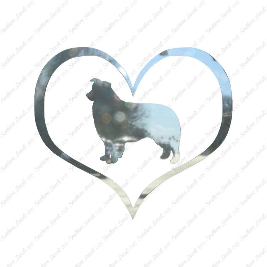 Border Collie Dog Heart Love