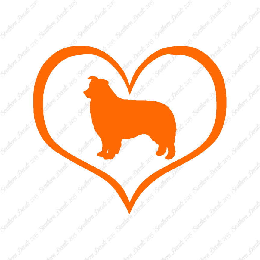Border Collie Dog Heart Love