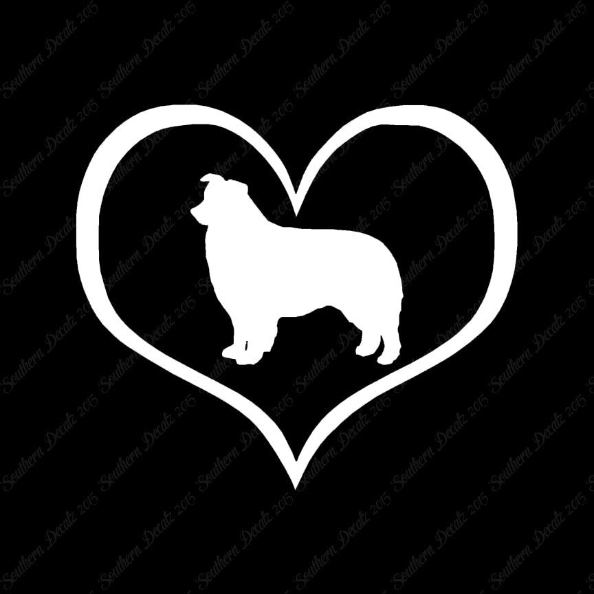 Border Collie Dog Heart Love
