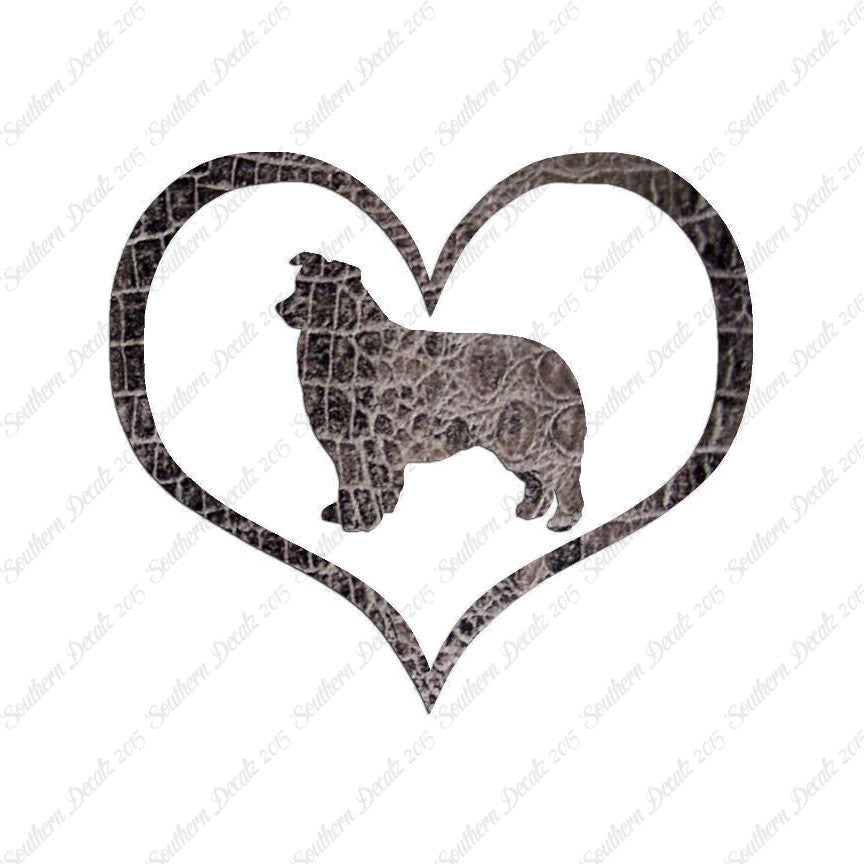 Border Collie Dog Heart Love