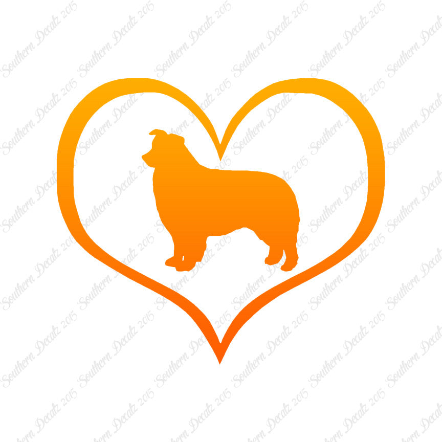 Border Collie Dog Heart Love