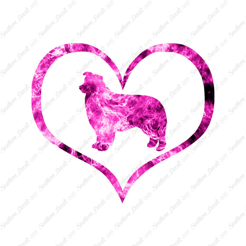 Border Collie Dog Heart Love