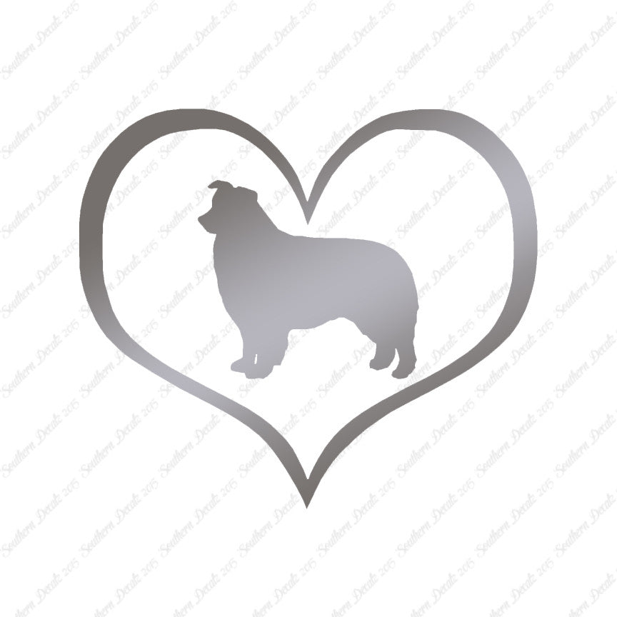 Border Collie Dog Heart Love