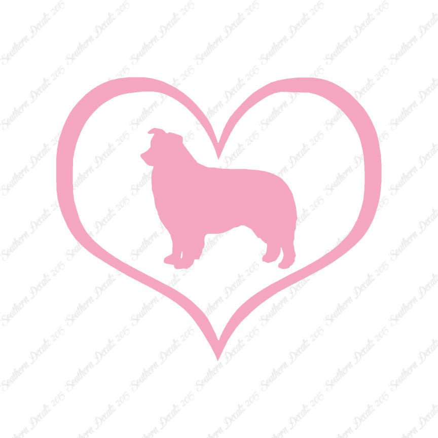 Border Collie Dog Heart Love