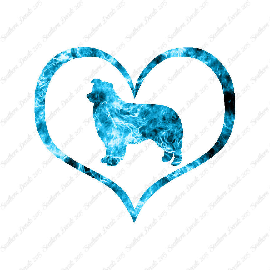 Border Collie Dog Heart Love