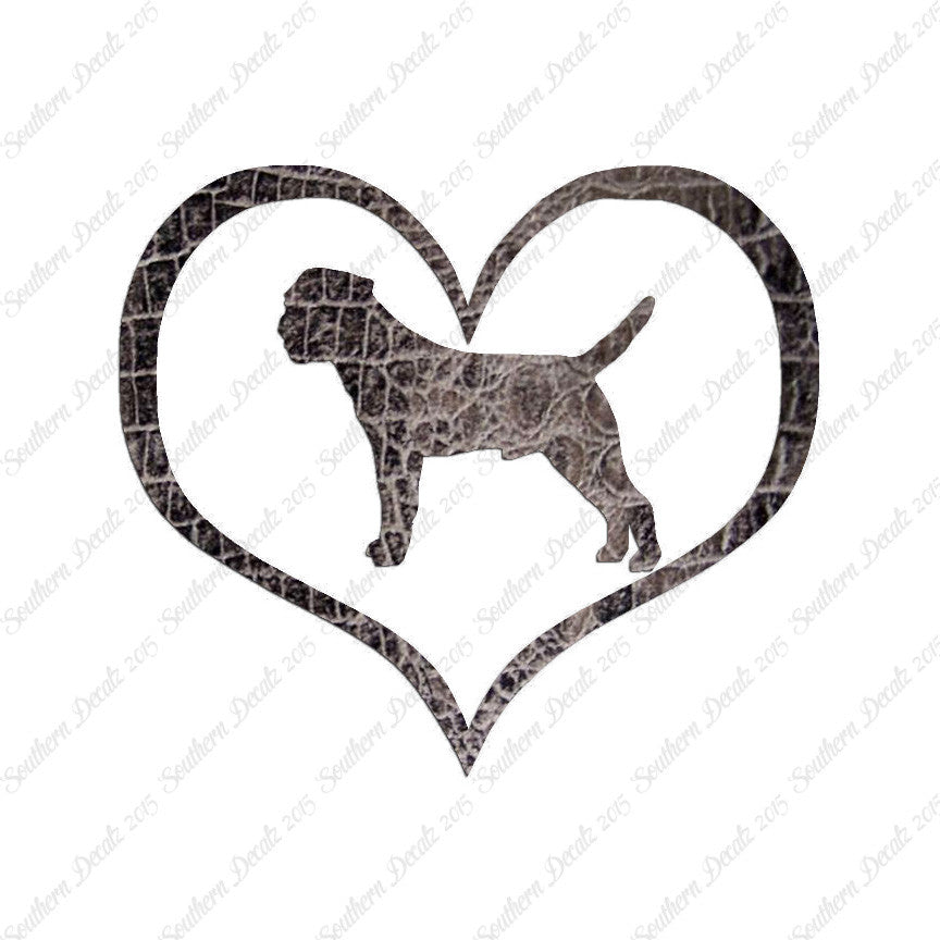 Border Terrier Dog Heart Love