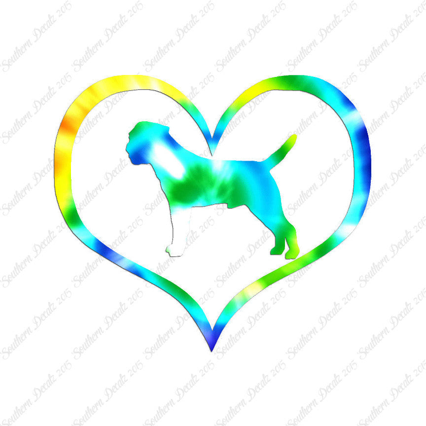 Border Terrier Dog Heart Love