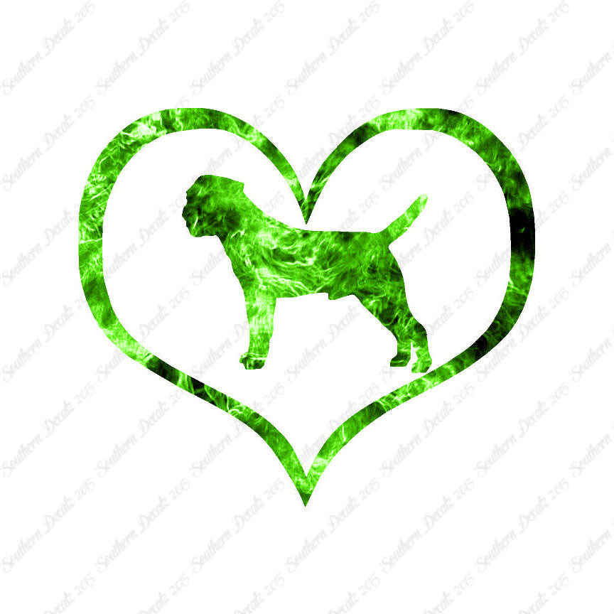 Border Terrier Dog Heart Love