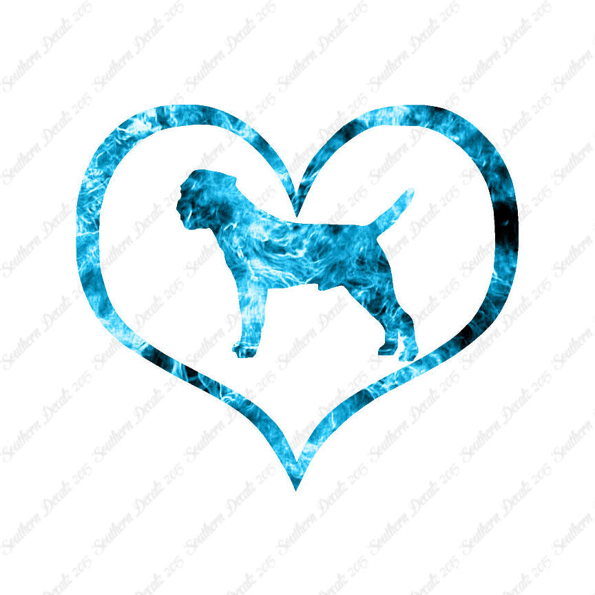 Border Terrier Dog Heart Love