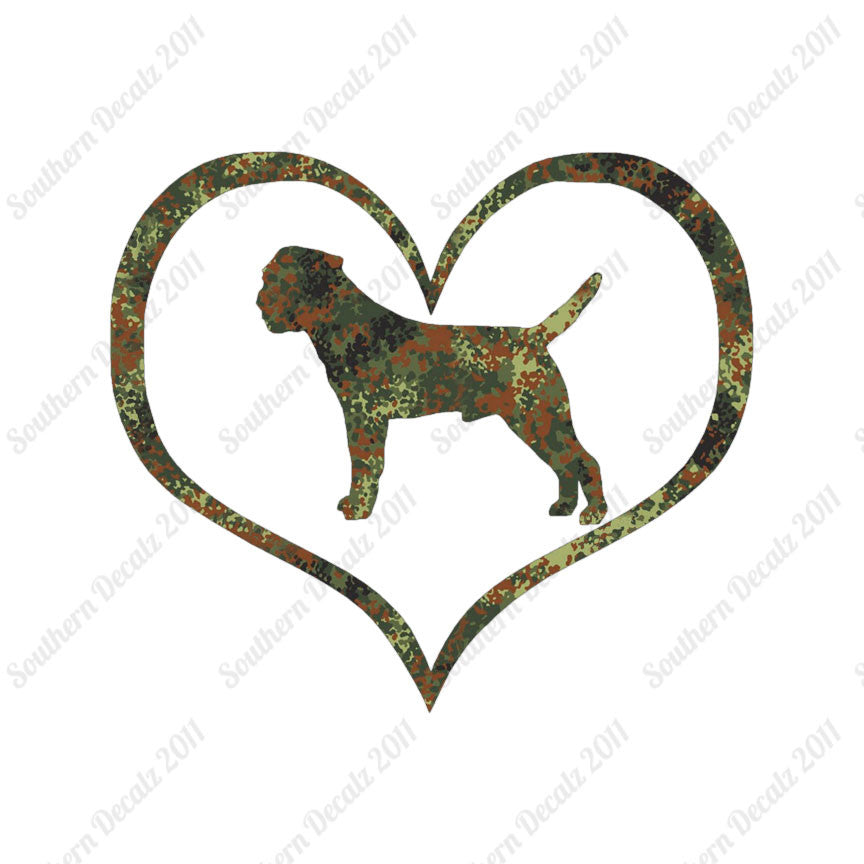 Border Terrier Dog Heart Love