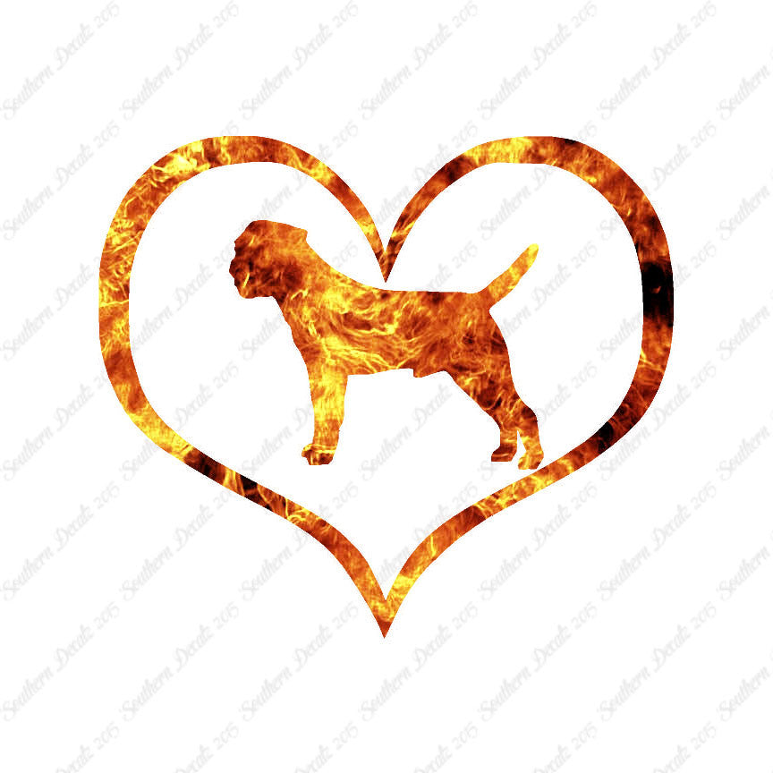 Border Terrier Dog Heart Love