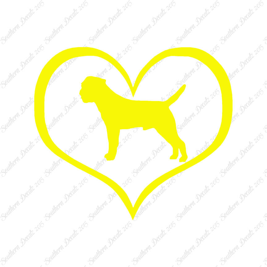 Border Terrier Dog Heart Love