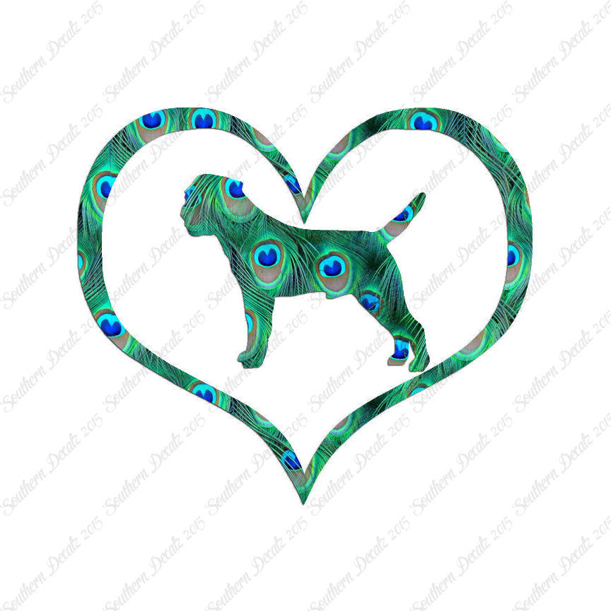 Border Terrier Dog Heart Love
