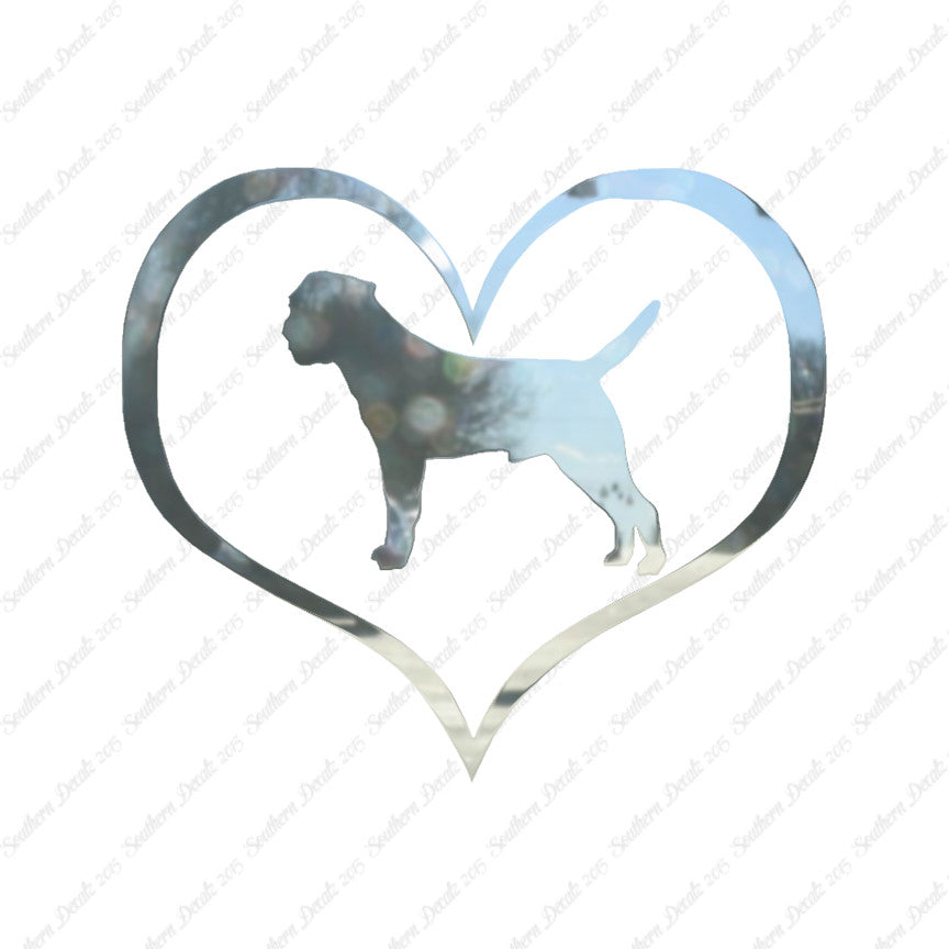 Border Terrier Dog Heart Love