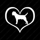 Border Terrier Dog Heart Love