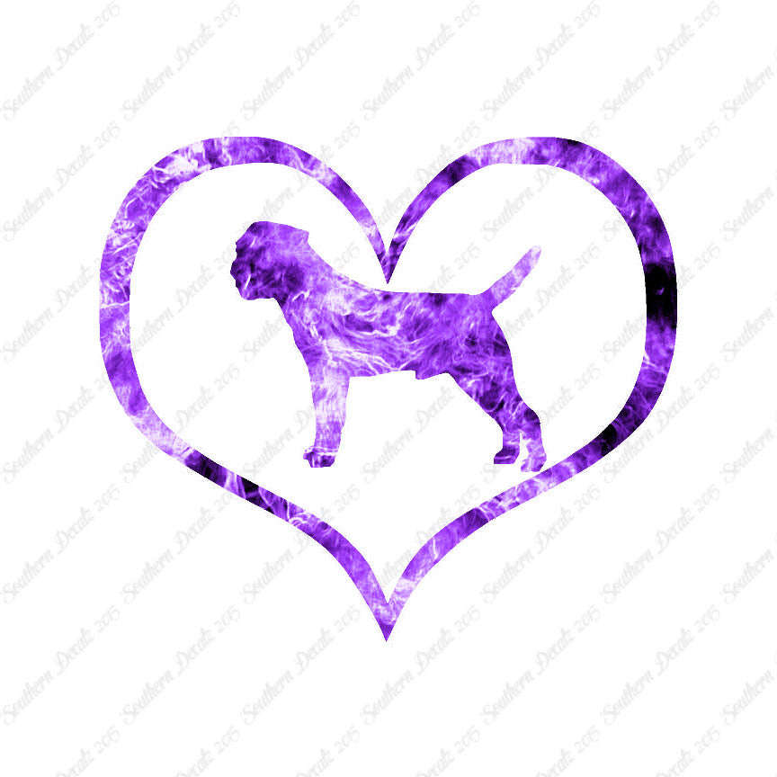 Border Terrier Dog Heart Love