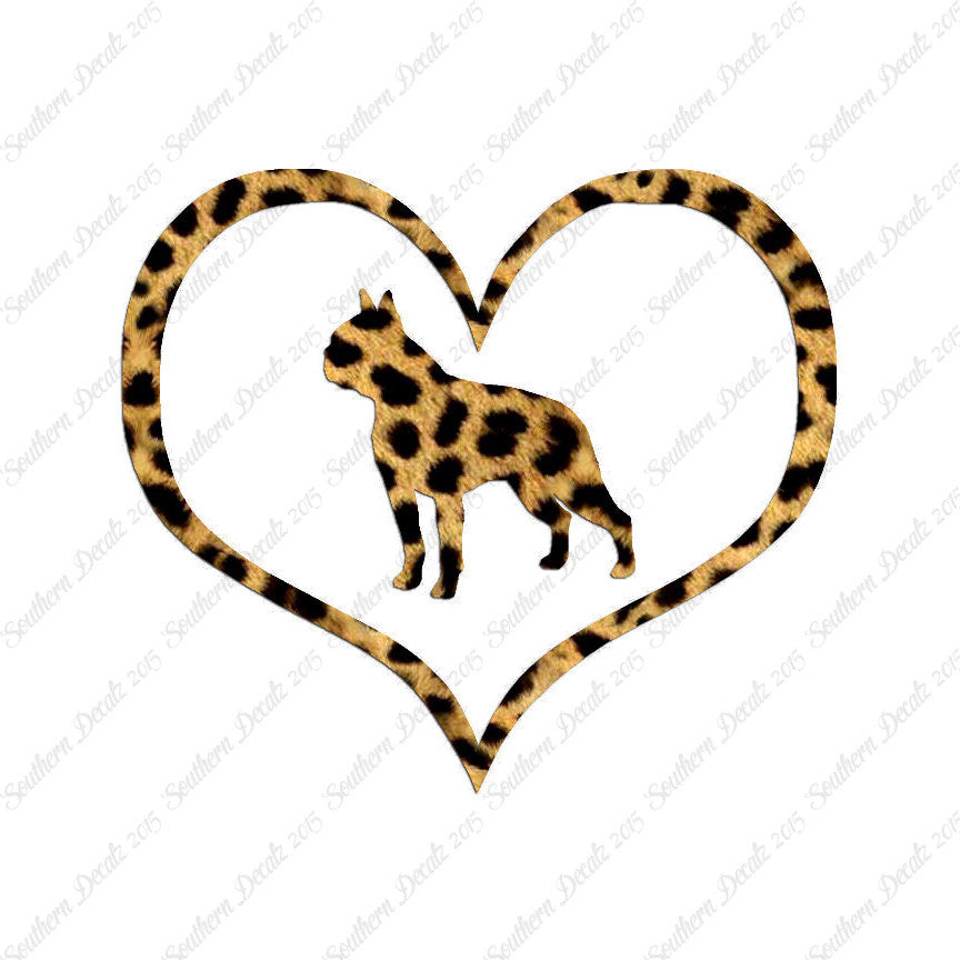 Boston Terrier Dog Heart Love