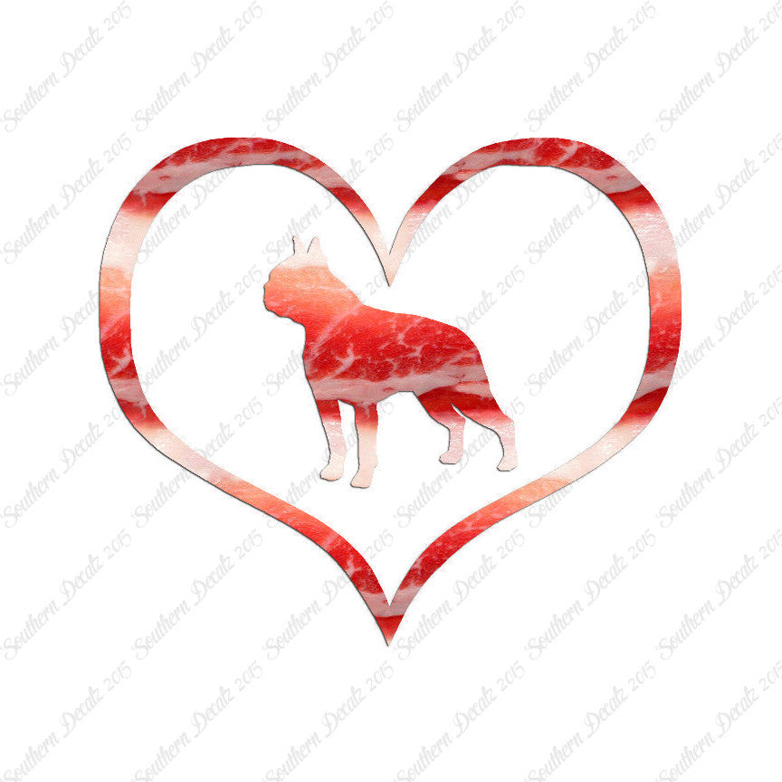 Boston Terrier Dog Heart Love