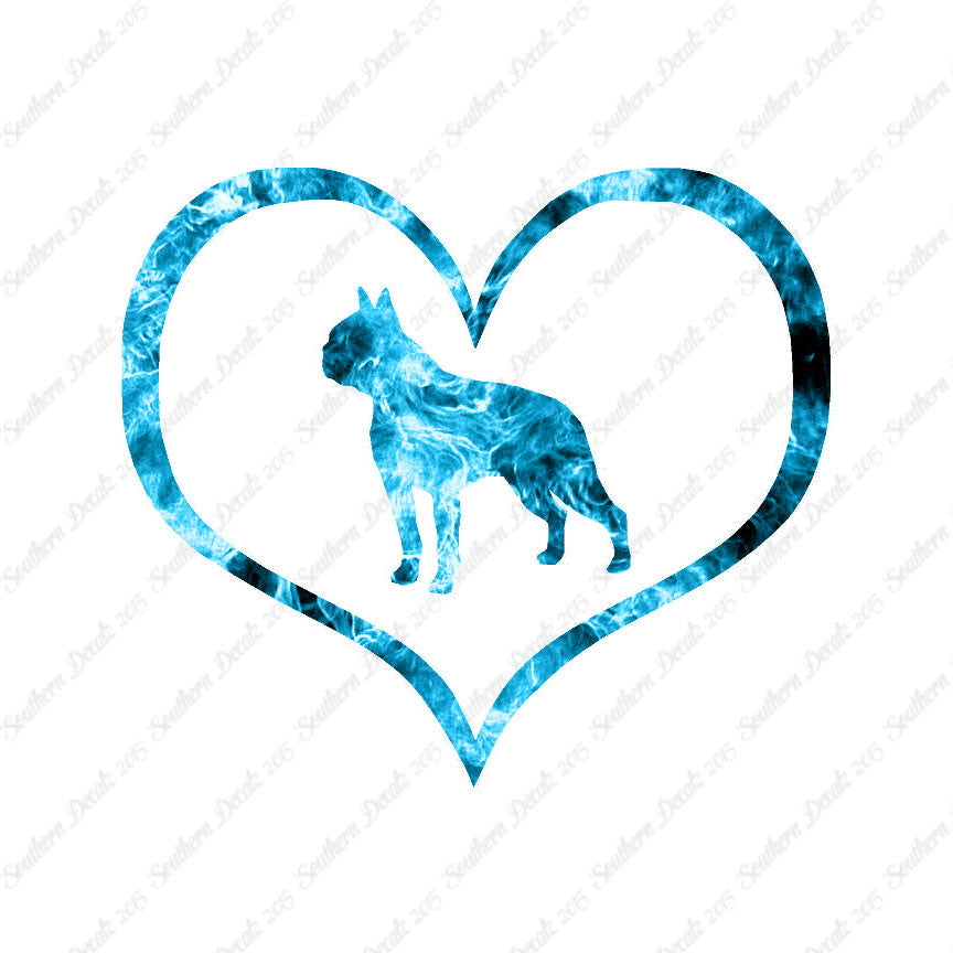 Boston Terrier Dog Heart Love