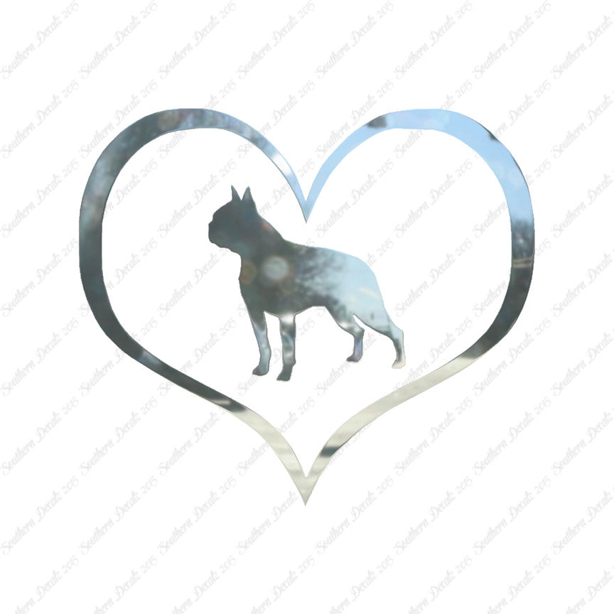 Boston Terrier Dog Heart Love