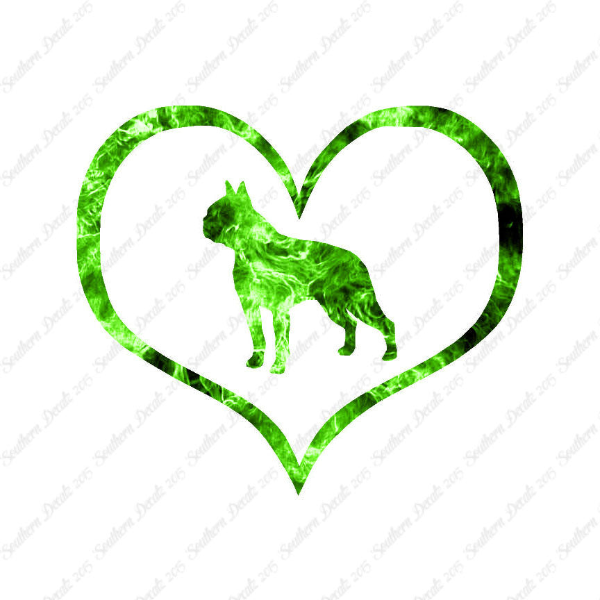 Boston Terrier Dog Heart Love