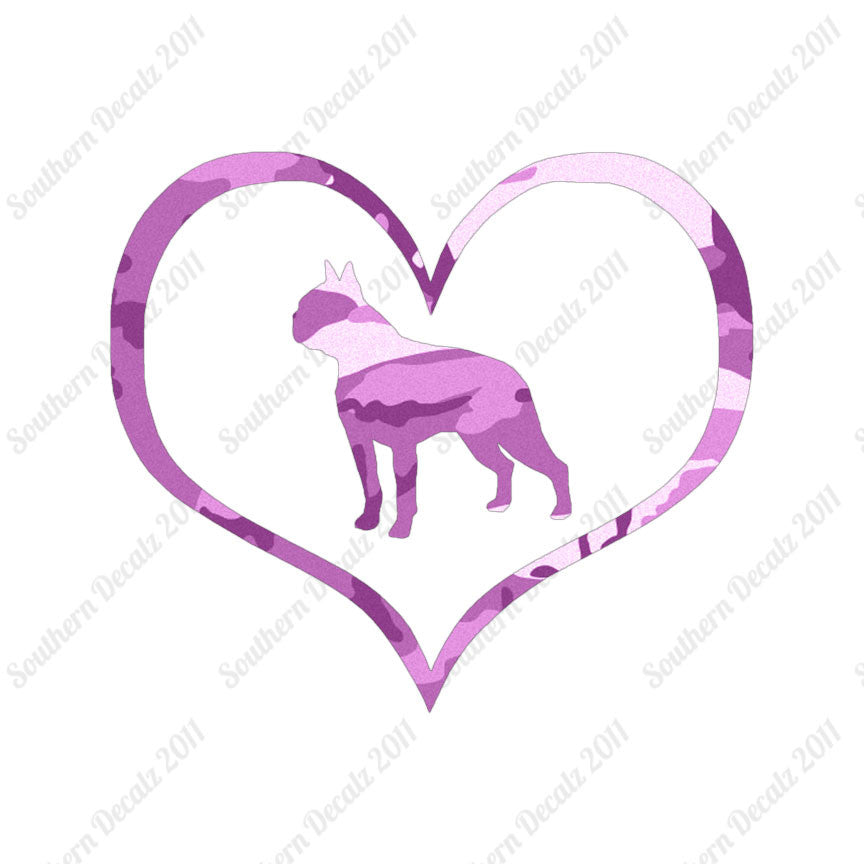 Boston Terrier Dog Heart Love