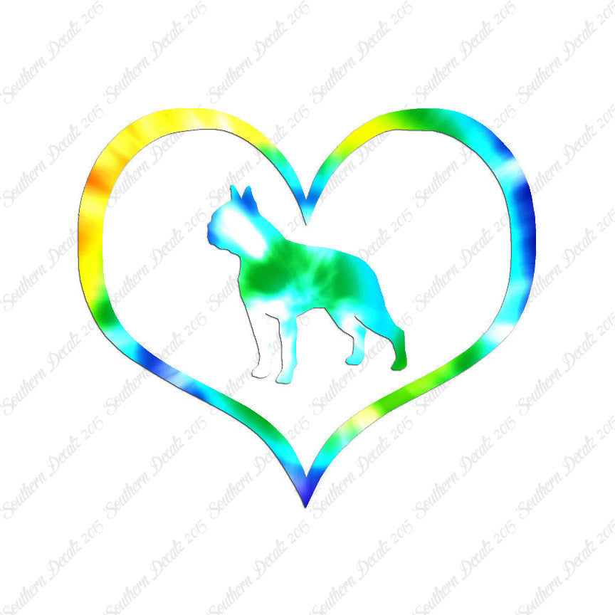 Boston Terrier Dog Heart Love