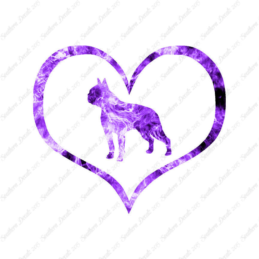 Boston Terrier Dog Heart Love