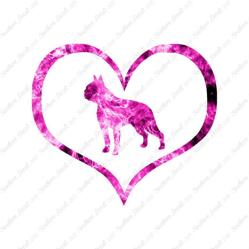 Boston Terrier Dog Heart Love