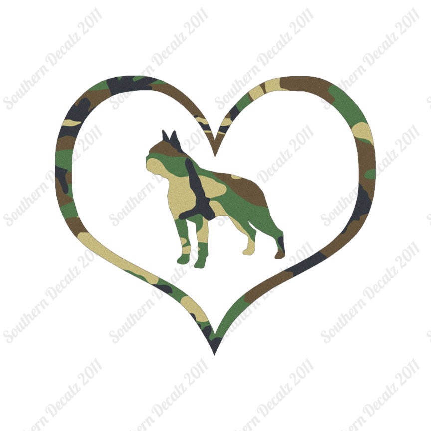 Boston Terrier Dog Heart Love
