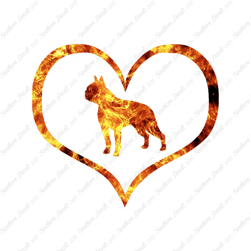 Boston Terrier Dog Heart Love