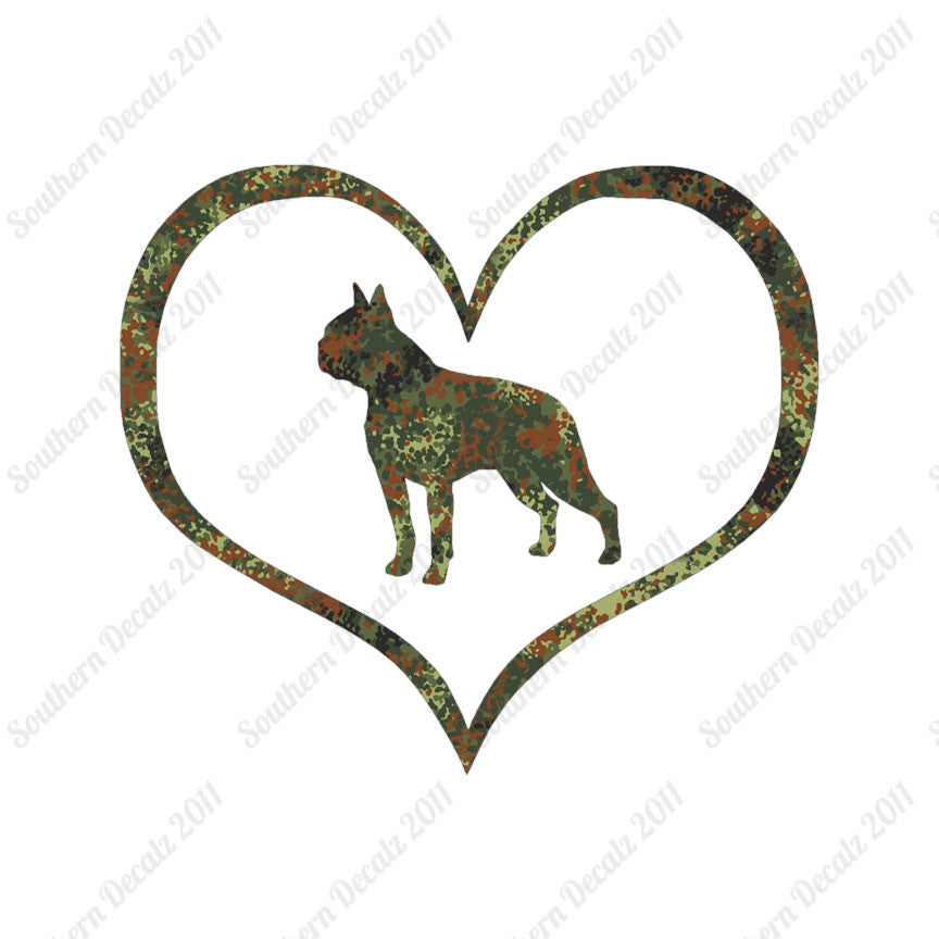 Boston Terrier Dog Heart Love