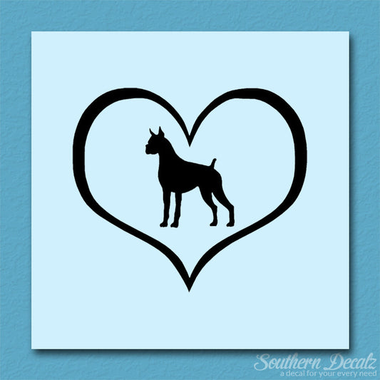 Boxer Dog Heart Love