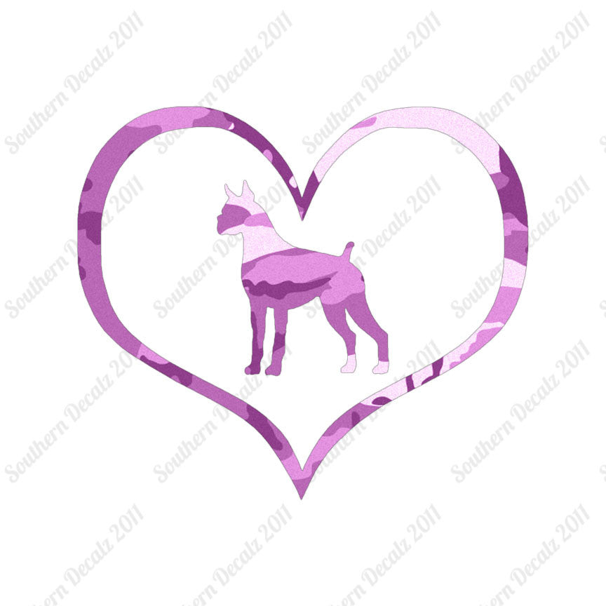 Boxer Dog Heart Love