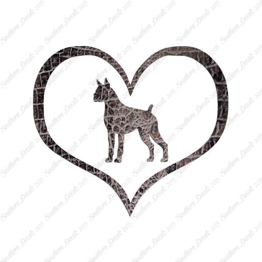 Boxer Dog Heart Love