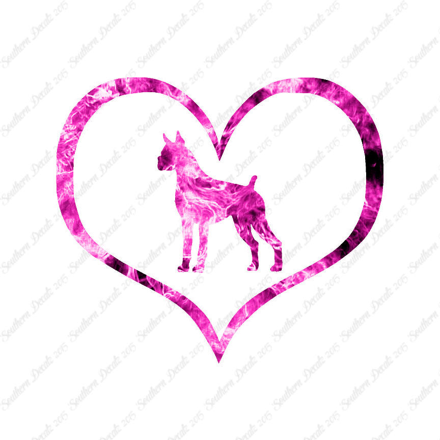 Boxer Dog Heart Love
