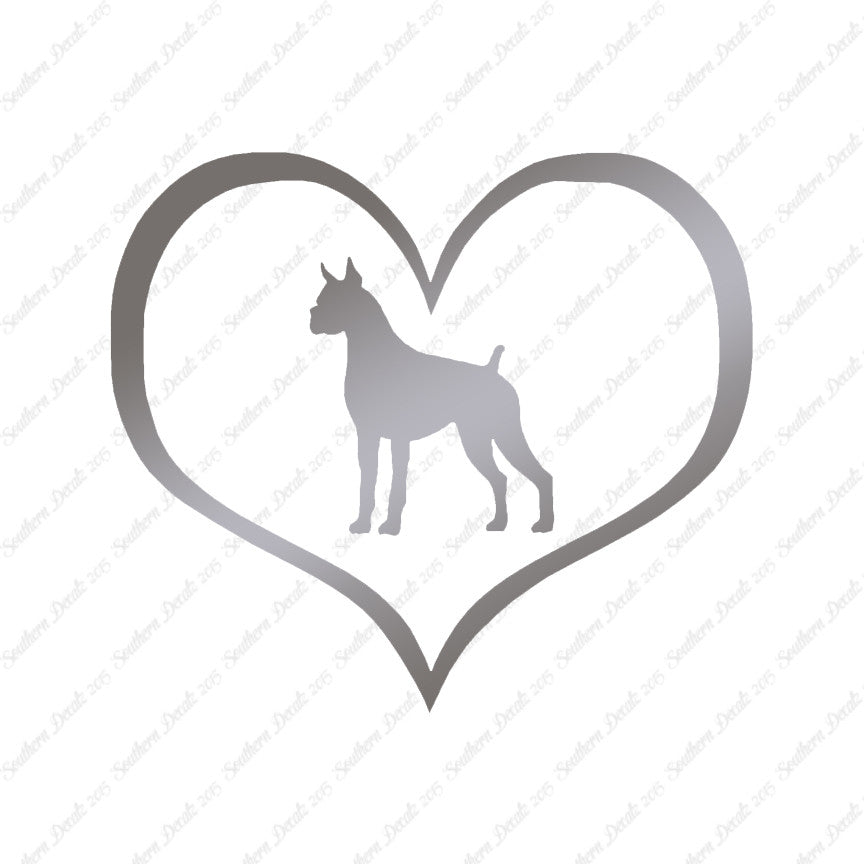 Boxer Dog Heart Love