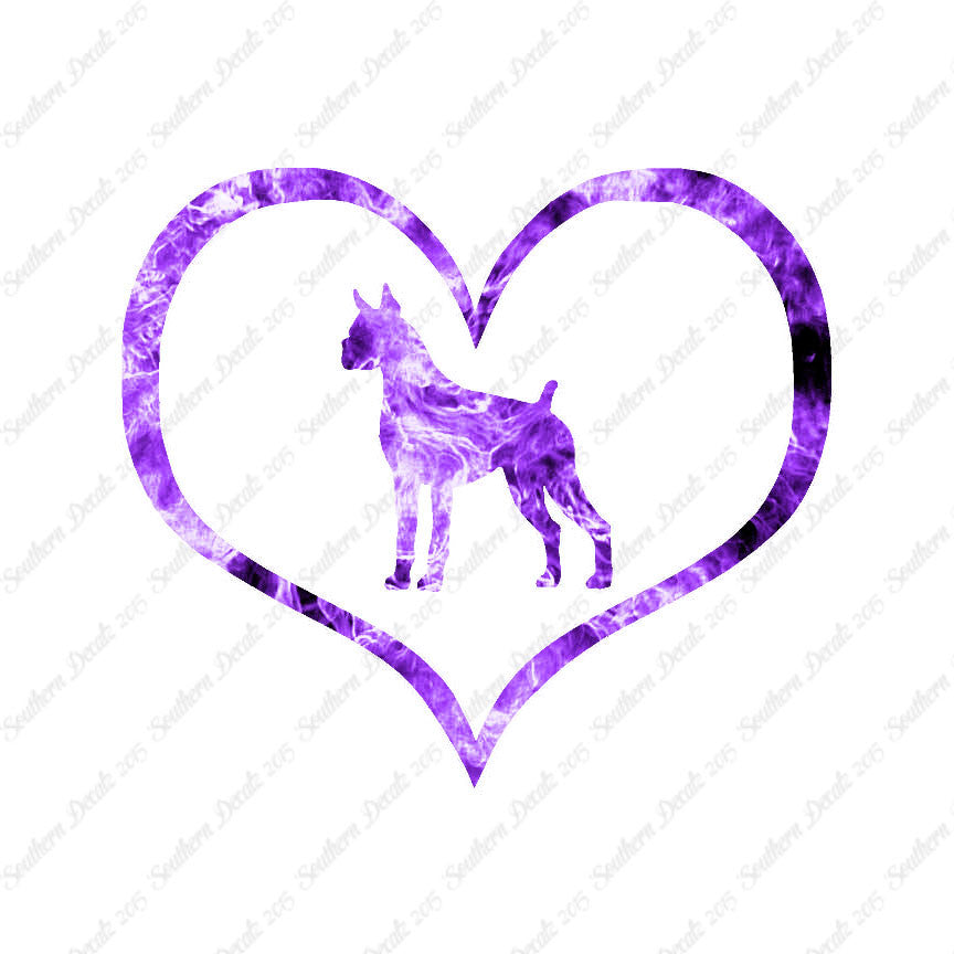 Boxer Dog Heart Love