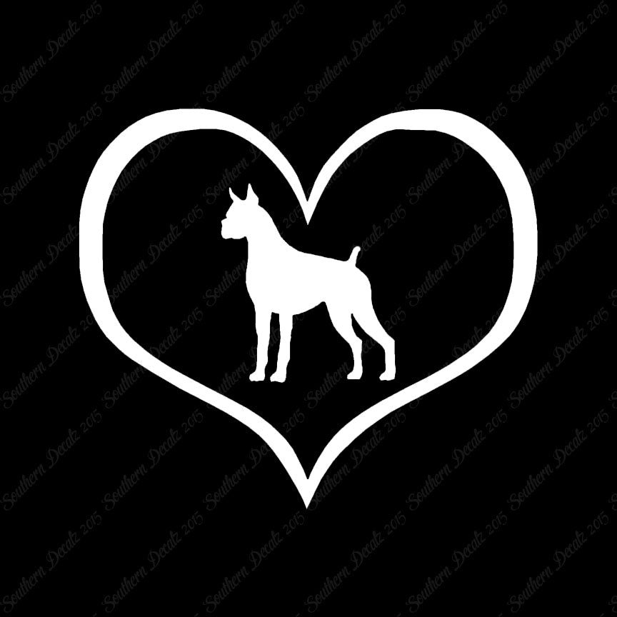 Boxer Dog Heart Love