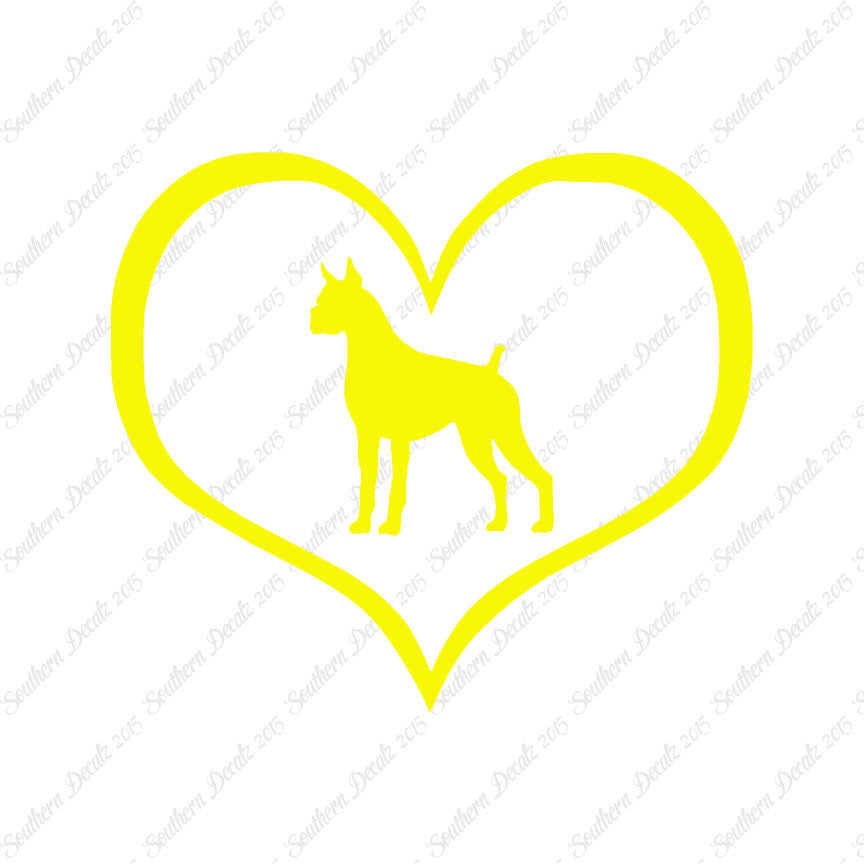 Boxer Dog Heart Love
