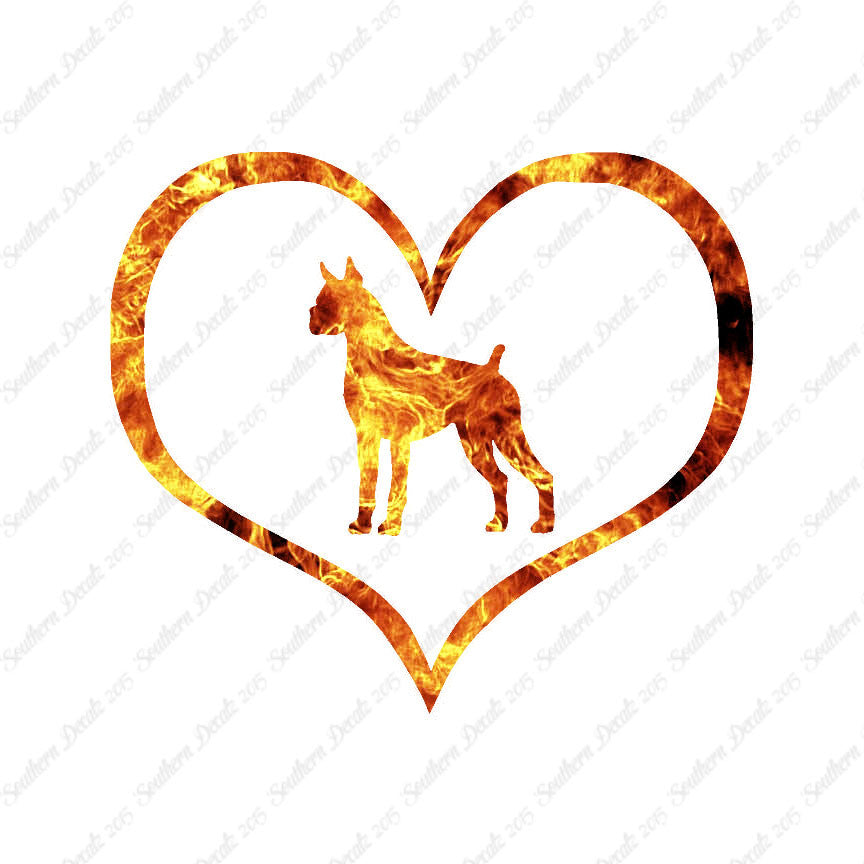 Boxer Dog Heart Love