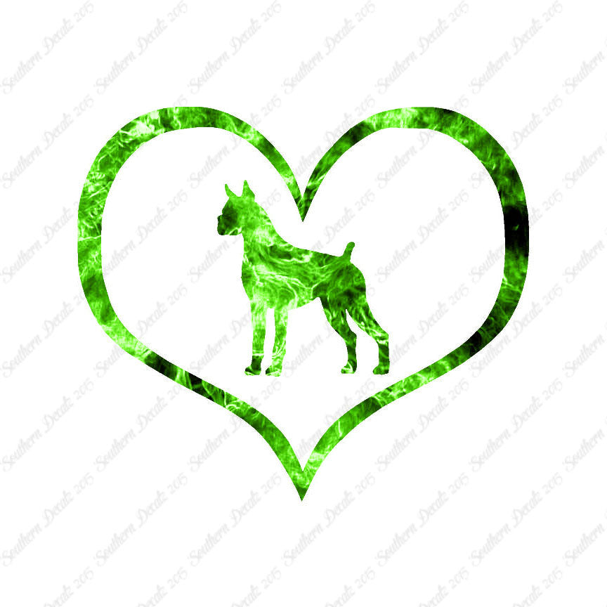 Boxer Dog Heart Love