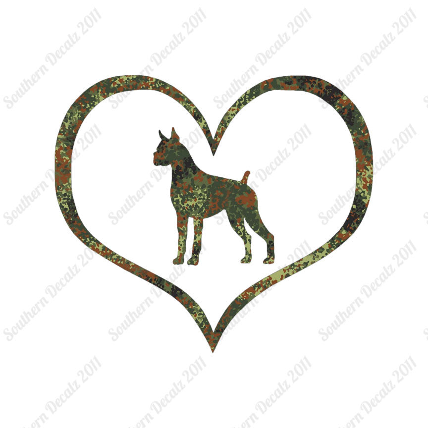 Boxer Dog Heart Love
