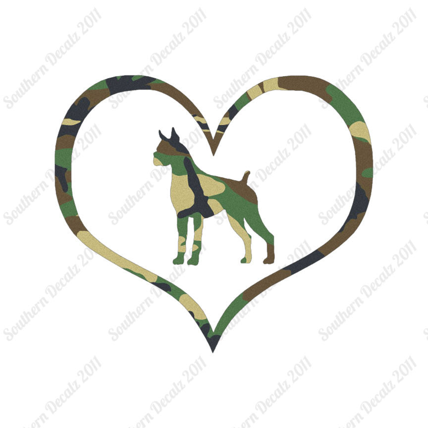Boxer Dog Heart Love