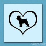 Brussels Griffon Dog Heart Love