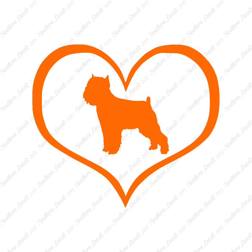 Brussels Griffon Dog Heart Love
