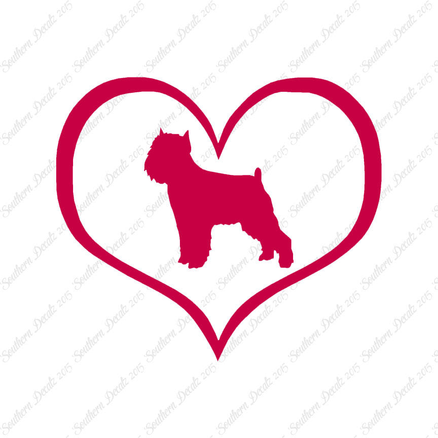 Brussels Griffon Dog Heart Love